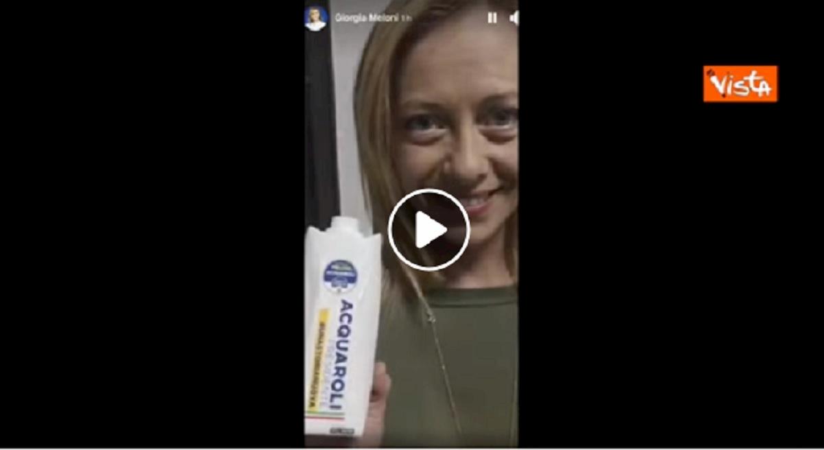 giorgia meloni esulta per vittoria marche