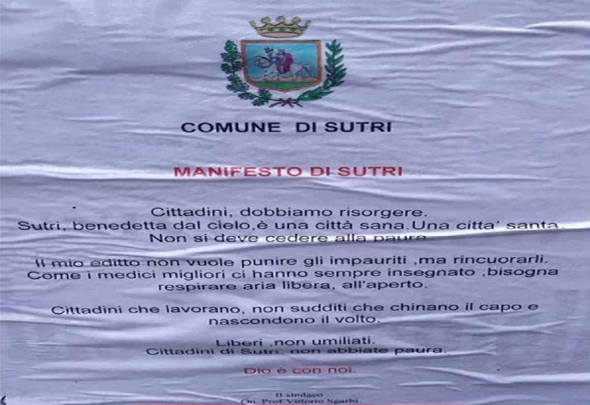 manifesto a sutri di sgarbi