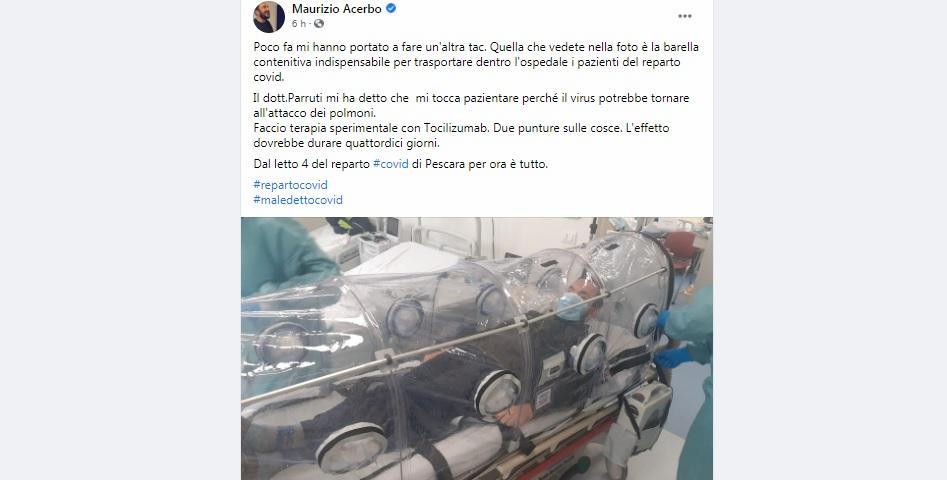 maurizio acerbo, foto covid