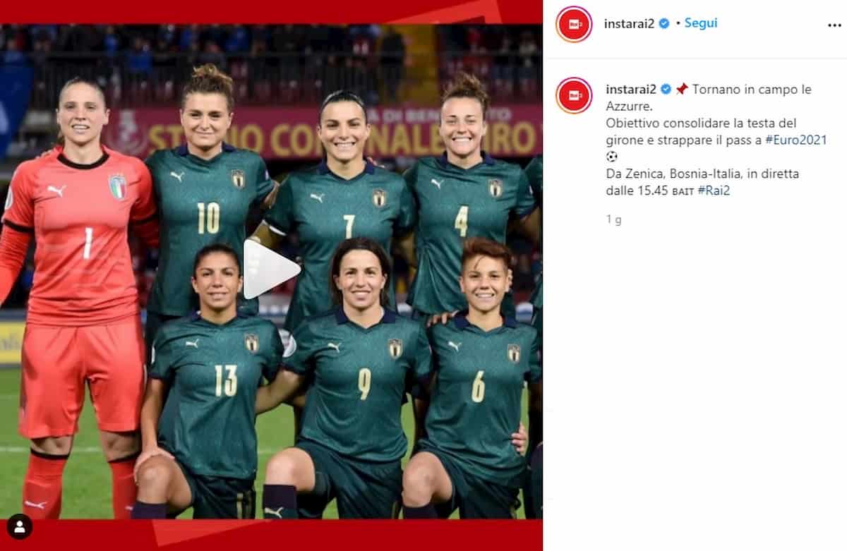 Commento sessista contro la Nazionale di calcio femminile, la Rai replica