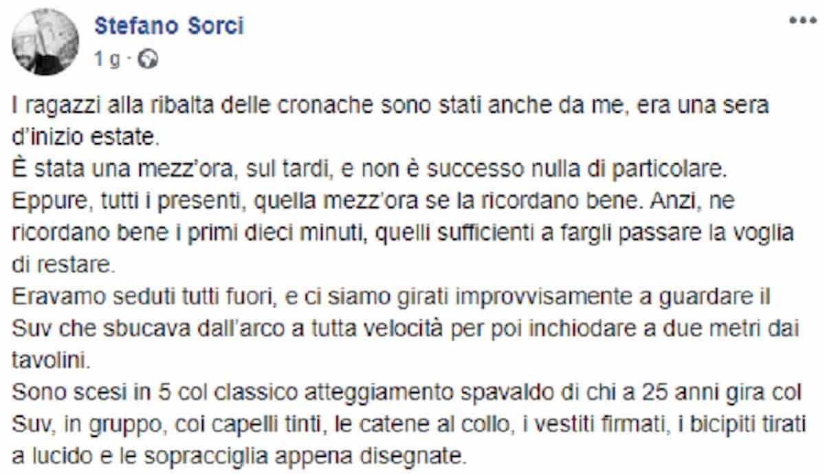 RETTIFICA Stefano Sorci non è il proprietario del pub davanti a cui è stato ucciso Willy