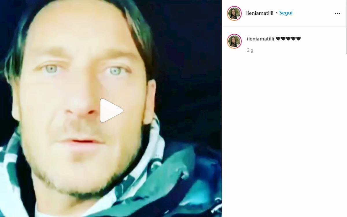 Totti incontra Ilena (foto Instagram)