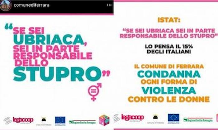 "Se sei ubriaca sei responsabile". La gaffe imperdonabile del Comune di Ferrara