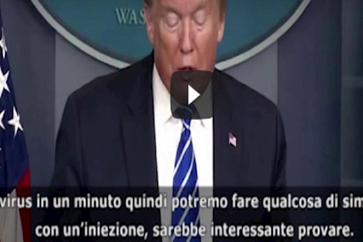 coronavirus, trump e i ldisinfettante da iniettarsi
