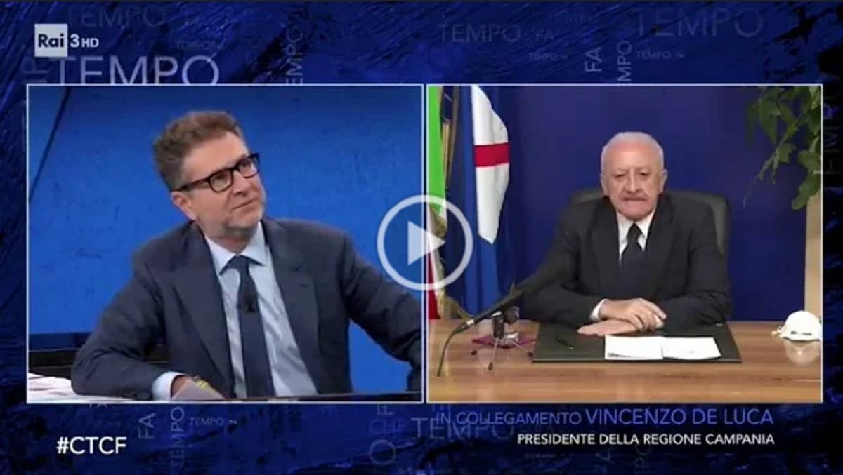 De Luca: "In piazza a Napoli pezzi di camorra, di neofascisti e pezzi di qualcos'altro" VIDEO