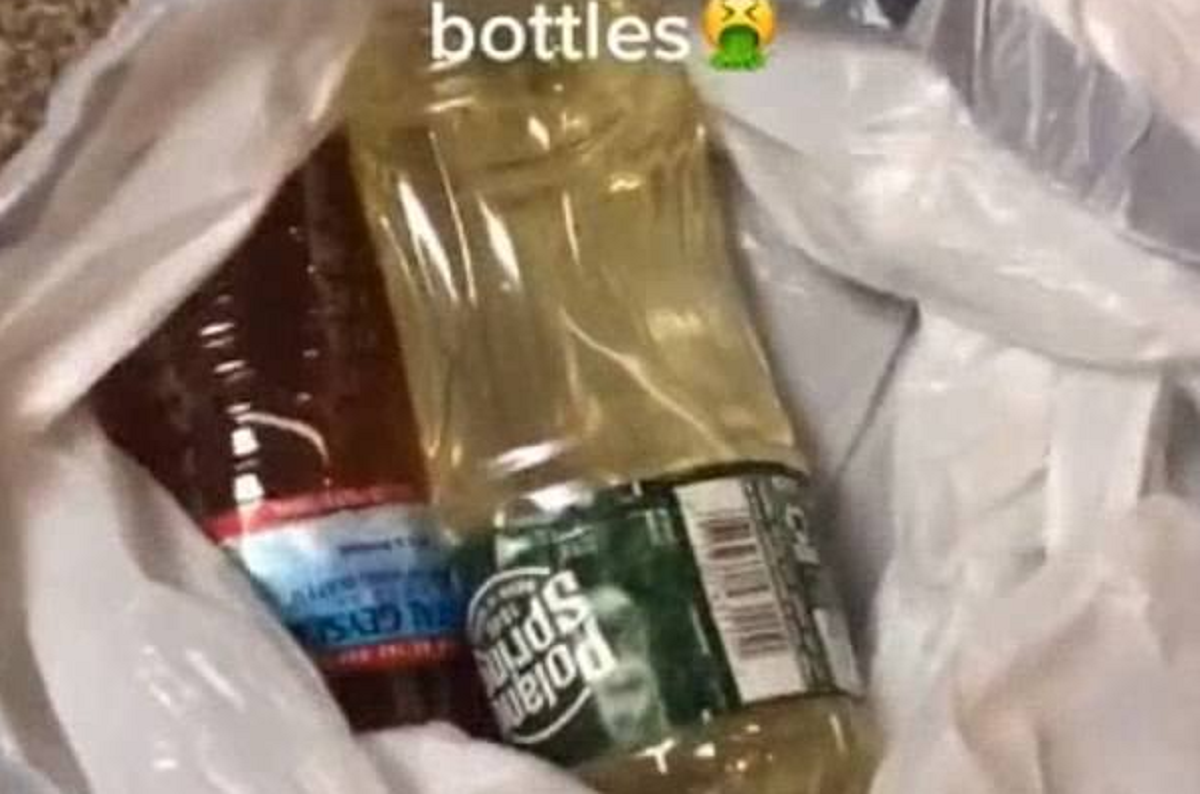 Studentessa trova bottiglie piene di pipì nella camera della sorella. Le foto su Tik Tok