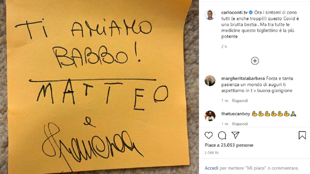 Carlo Conti positivo, condizioni peggiorano: "Ora i sintomi ci sono tutti"