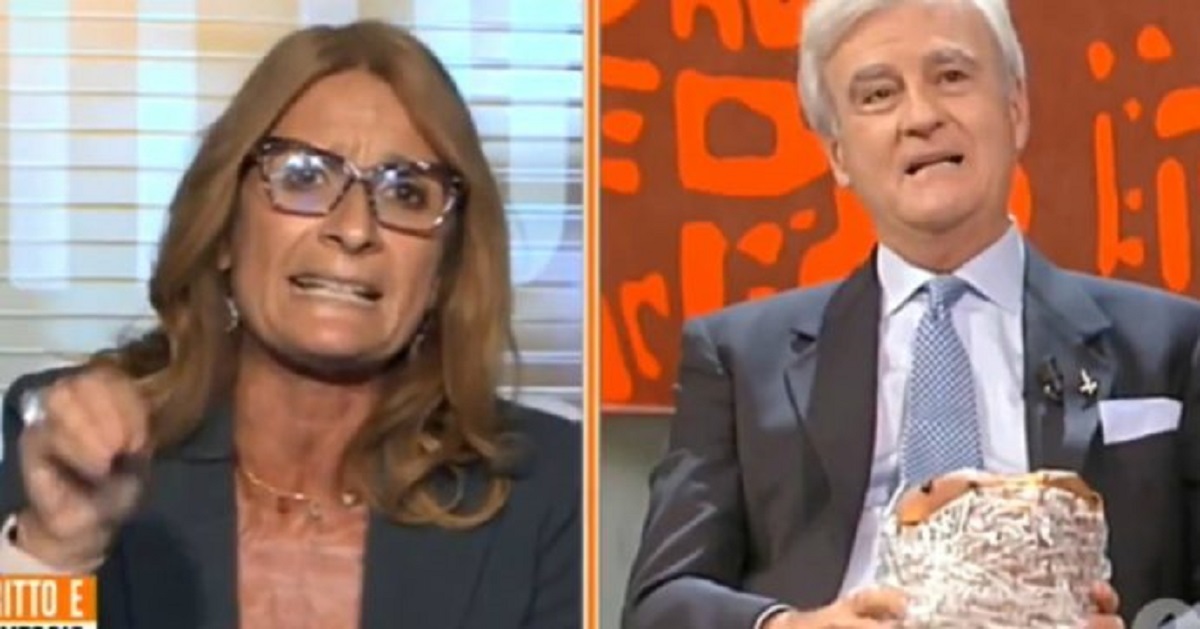 Dritto e Rovescio, Rinaldi il panettone e rissa con Malpezzi: Del Debbio...