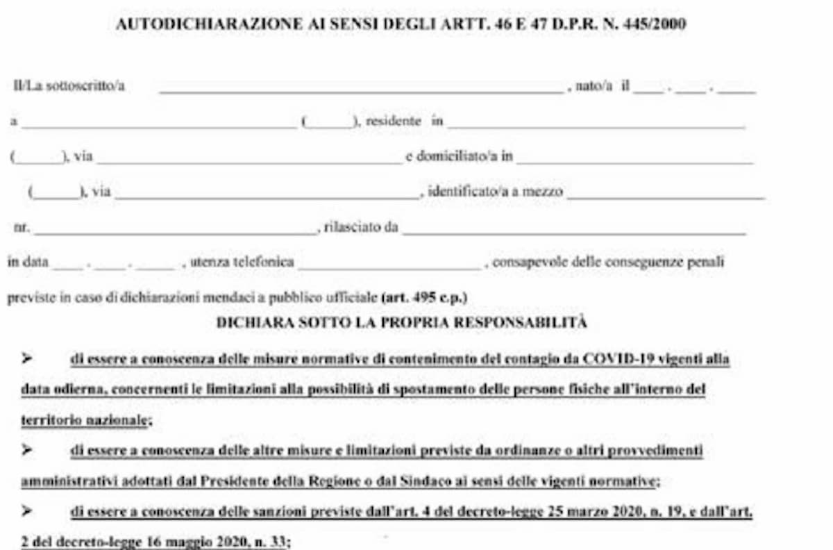 Coprifuoco per tutti, autocertificazione per alcuni: come si vive in Italia da oggi venerdì 5 novembre