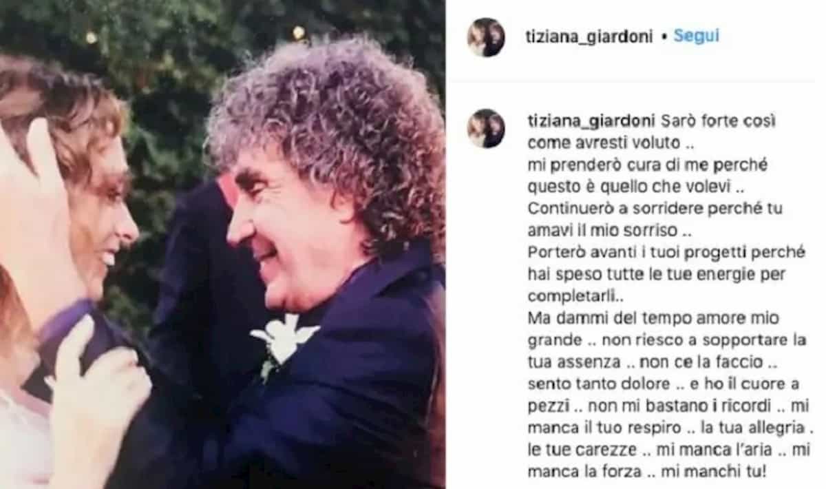 Tiziana Giardoni, il primo post su Instagram dopo la morte del marito Stefano D'Orazio