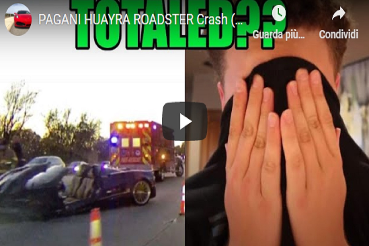 Youtuber 17enne distrugge una Pagani Huayra Roadster da 3,8 milioni di euro VIDEO