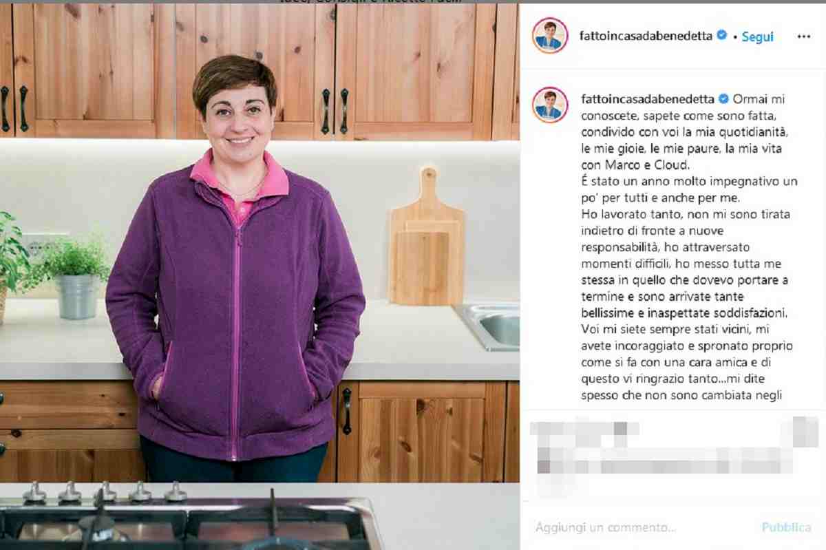 Benedetta Rossi, post Instagram