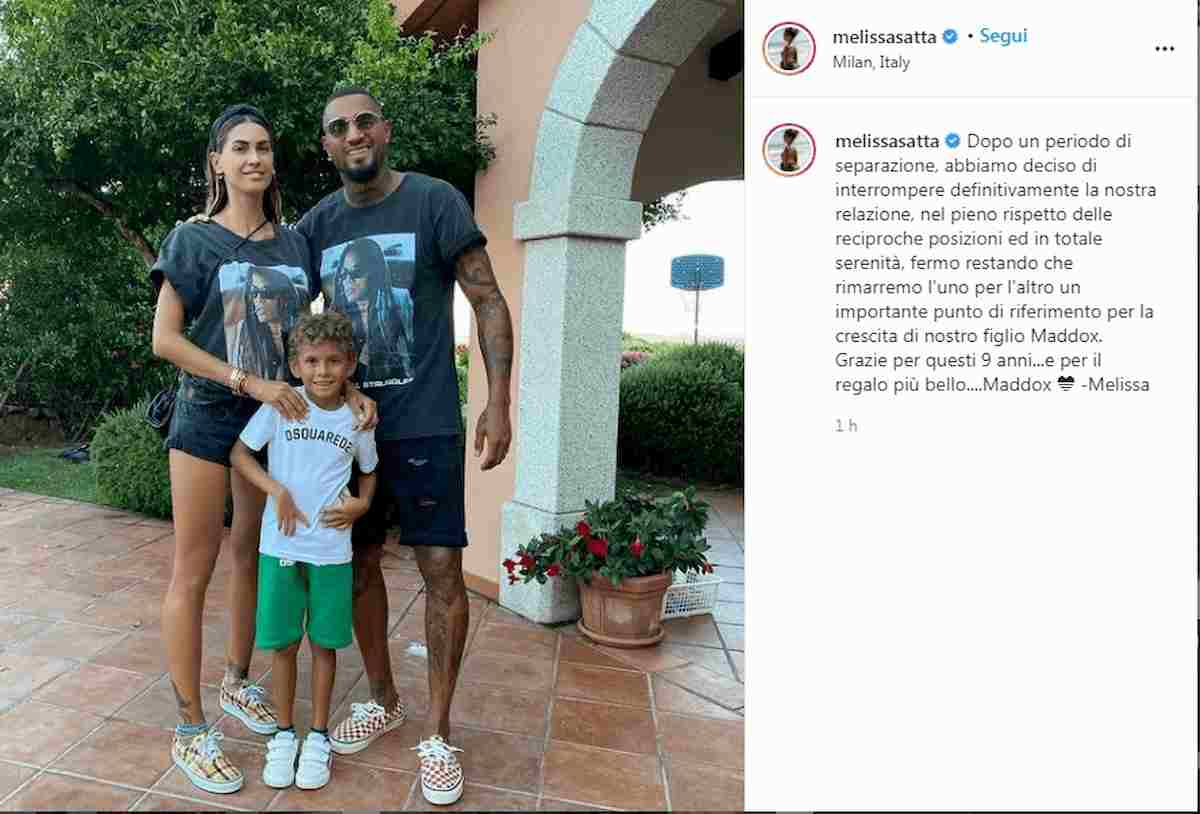 melissa satta, kevin boateng e il figlio