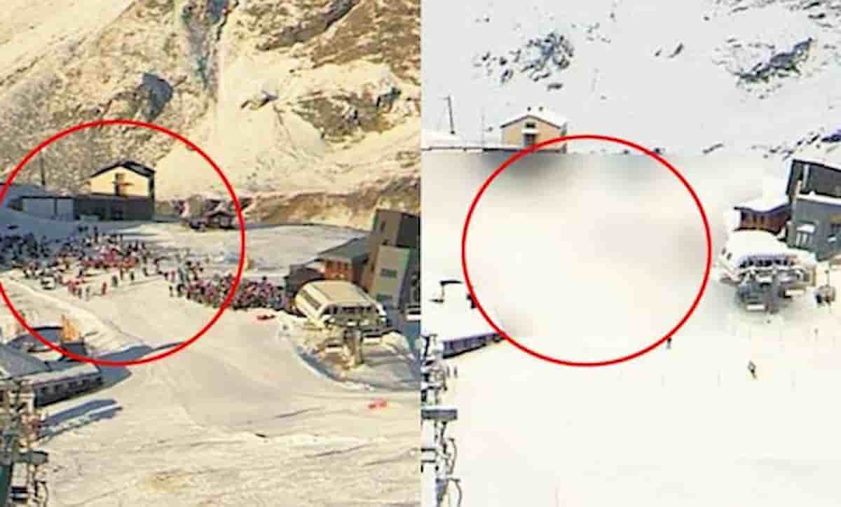 Cervinia traccia la pista. Code in seggiovia ma... per sciare evitare le telecamere, non il contagio
