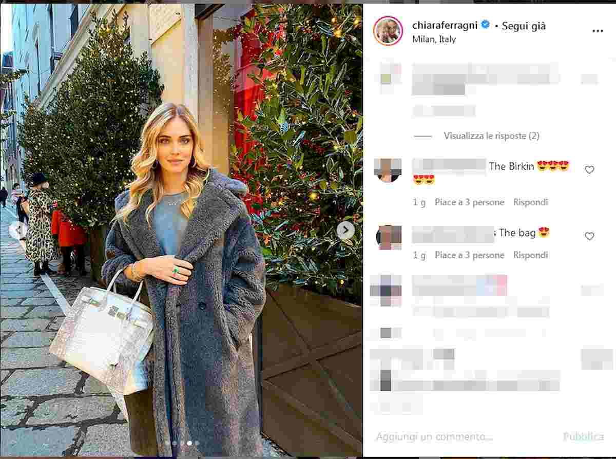 chaira ferragni borsa da più di 100mila euro