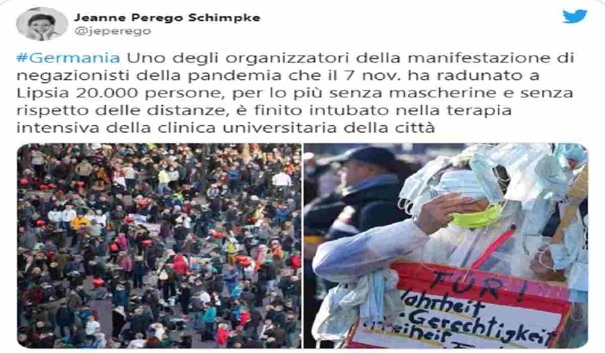 germania negazionista intubato