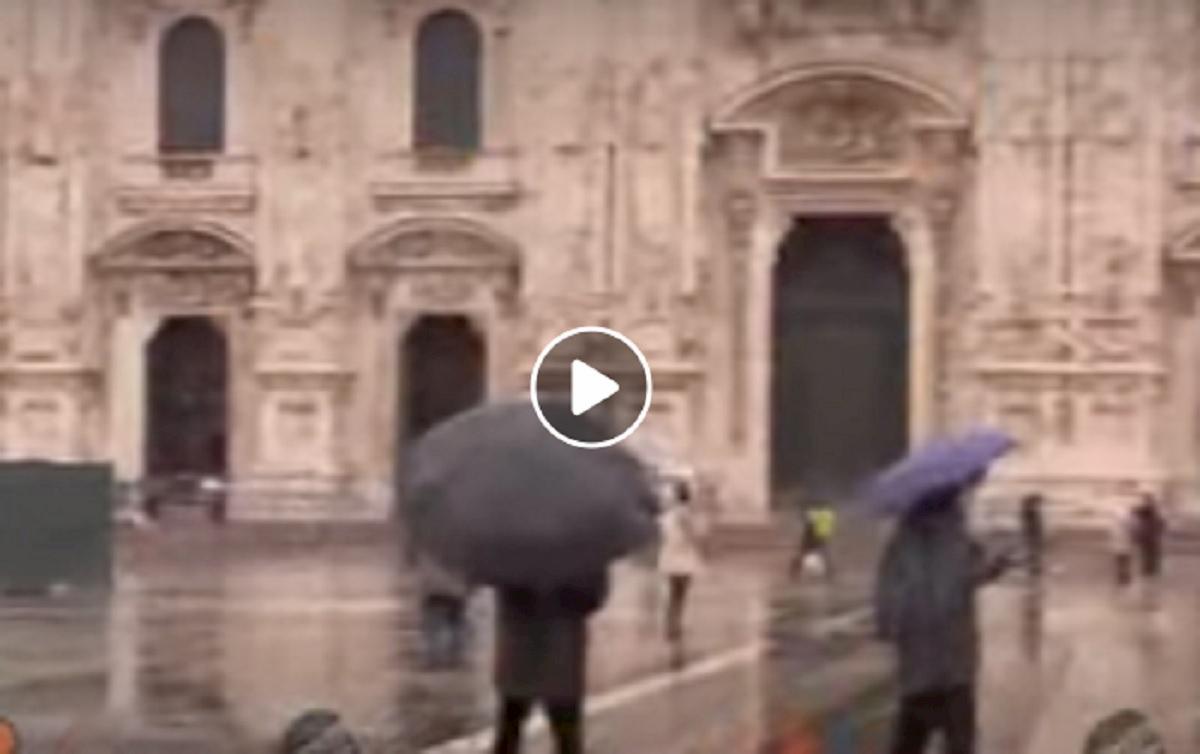 neve su milano, video da piazza ducmo