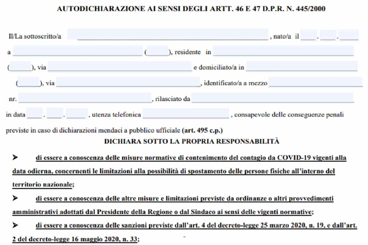 Autocertificazione PDF, ecco il modulo online. Quando serve? Tutto quello che c'è da sapere