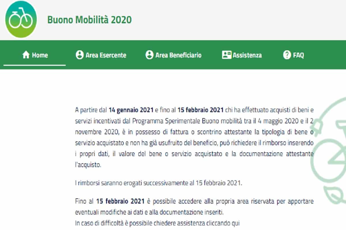 Buono Mobilità 2020, nuova finestra per i rimborsi dal 14 gennaio al 15 febbraio. Ecco come presentare la domanda