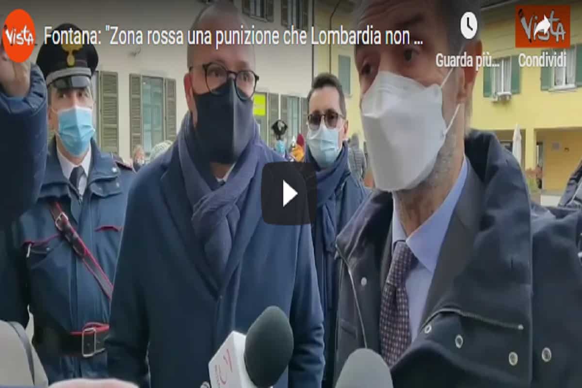 Lombardia zona rossa, Fontana: "Una punizione che non ci meritiamo. C'è qualcosa che non torna nei numeri"