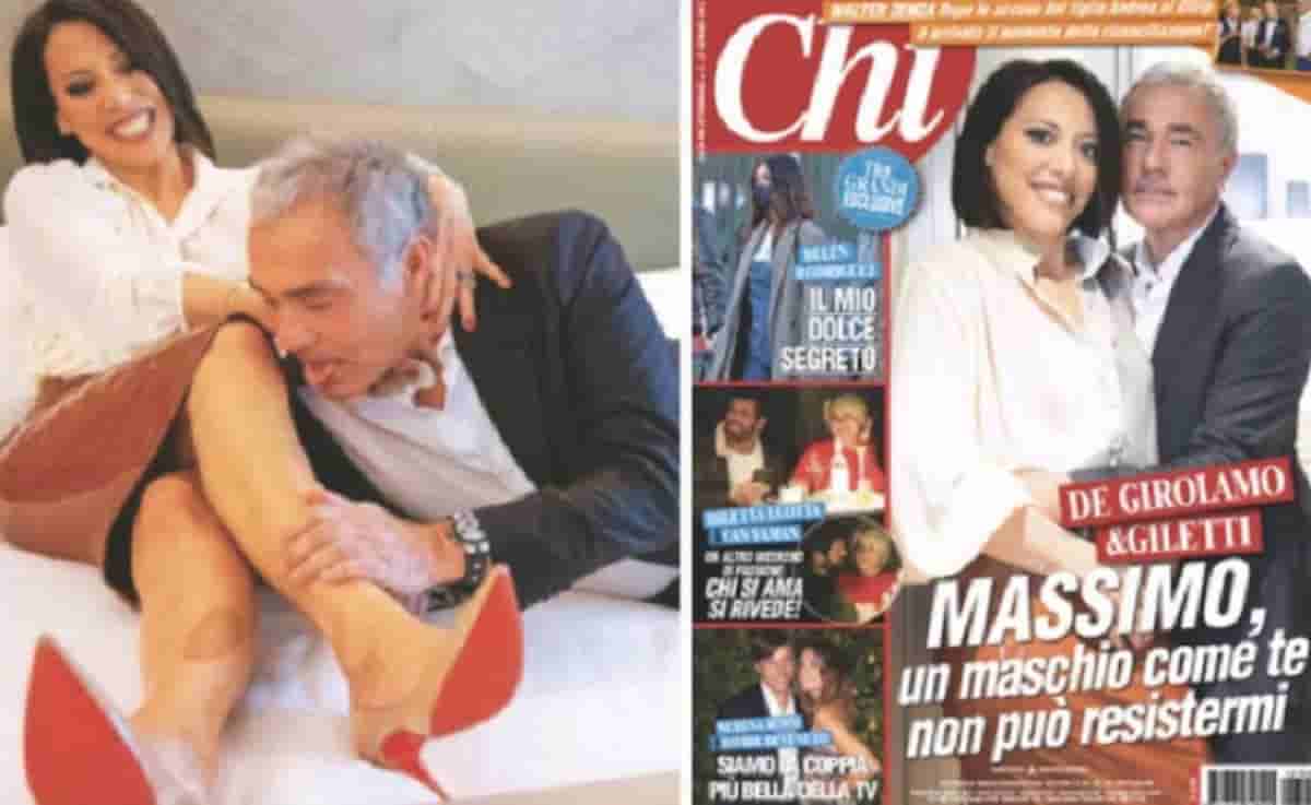 Massimo Giletti lecca le gambe di Nunzia De Girolamo FOTO CHI Ma Boccia, marito di lei, "non è geloso"