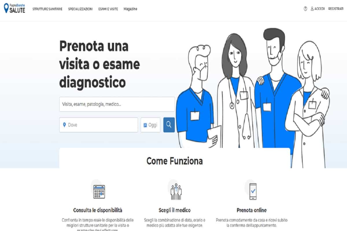 Italiaonline lancia il portale Pagine Bianche Salute per la prenotazione in tempo reale di visite specialistiche