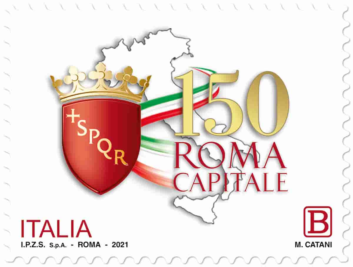 Francobollo per i 150 anni di Roma Capitale d'Italia FOTO, tiratura, bozzetto, dove trovarlo