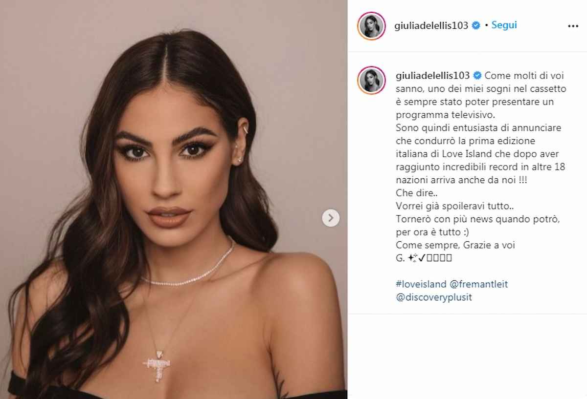 Giulia De Lellis, reality shoe Love Island