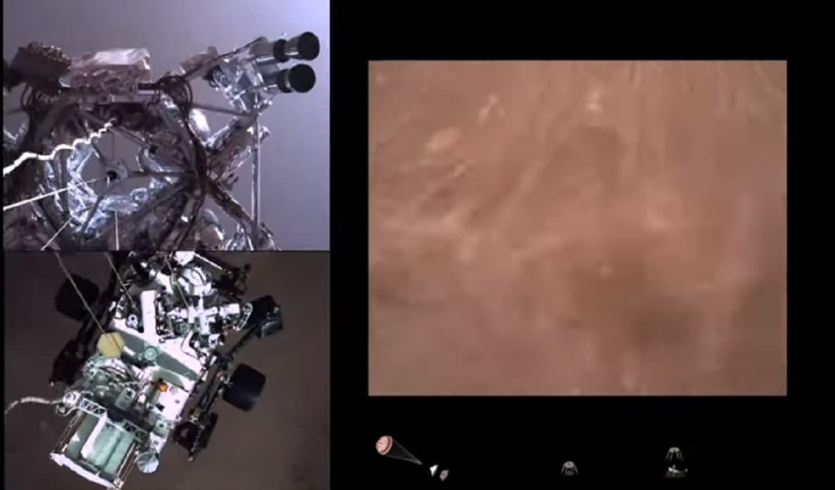 Il video del primo atterraggio su Marte, Perseverance tocca terra e cerca forme di vita