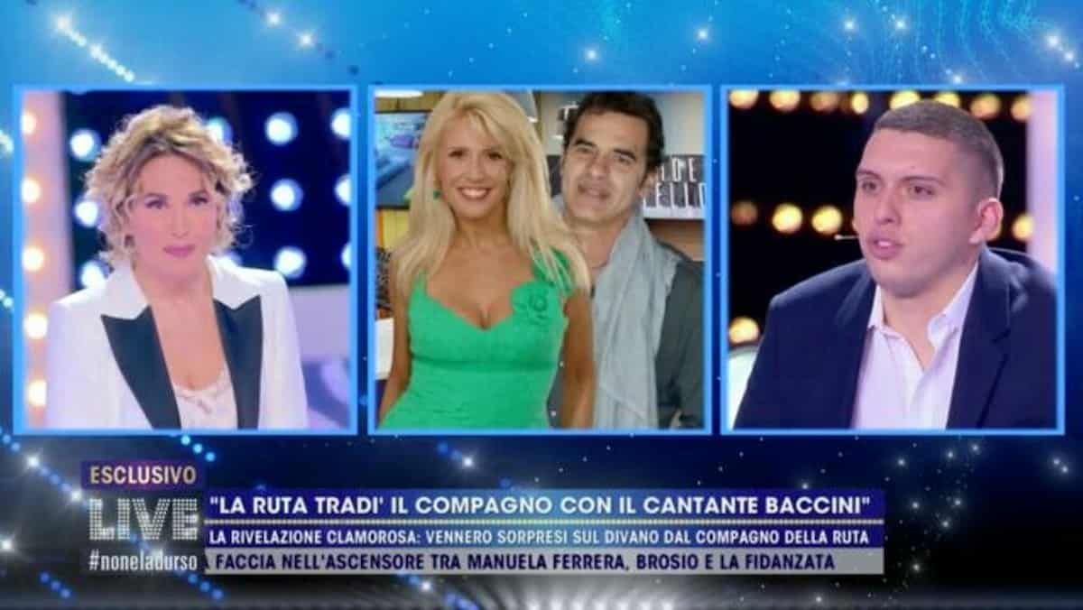 Maria Teresa Ruta e Francesco Baccini, la versione del figlio del cantante e la gaffe di Guenda Goria