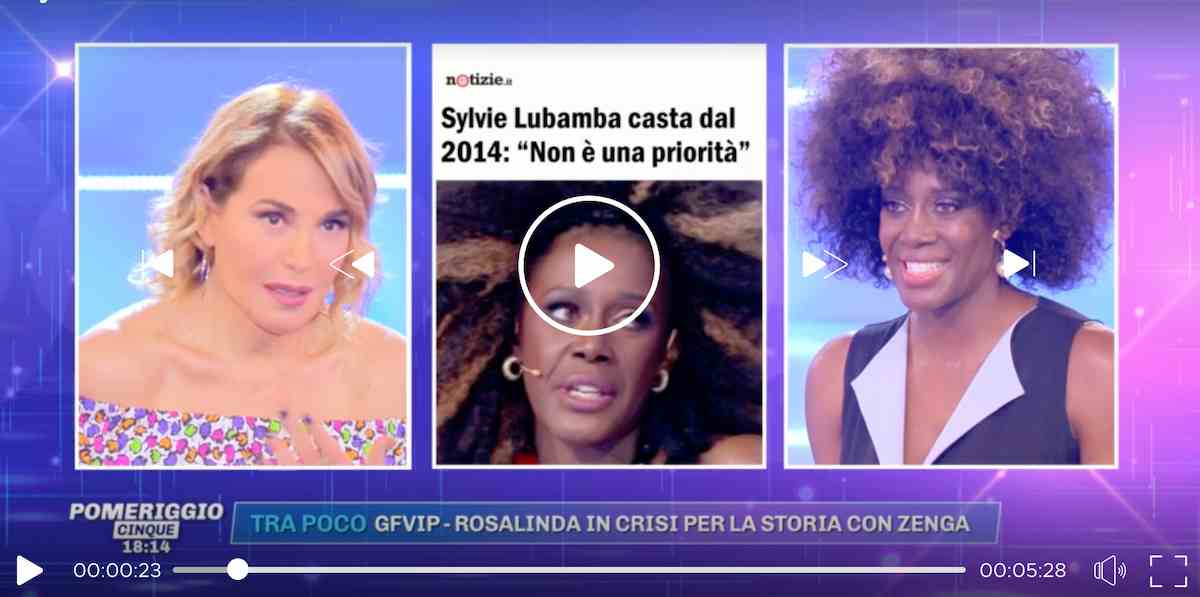 Sylvie Lubamba a Pomeriggio 5: "Non lo faccio dal 2014, poi ho incontrato Alessandro". Ma lui chiama per smentire