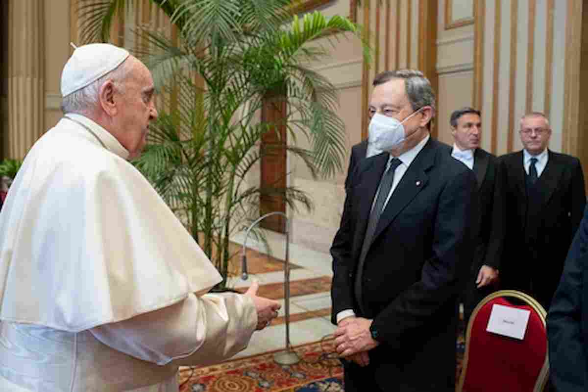 Mario Draghi in Vaticano da Papa Francesco, messa per inaugurazione anno giudiziario e visita Cappella Sistina