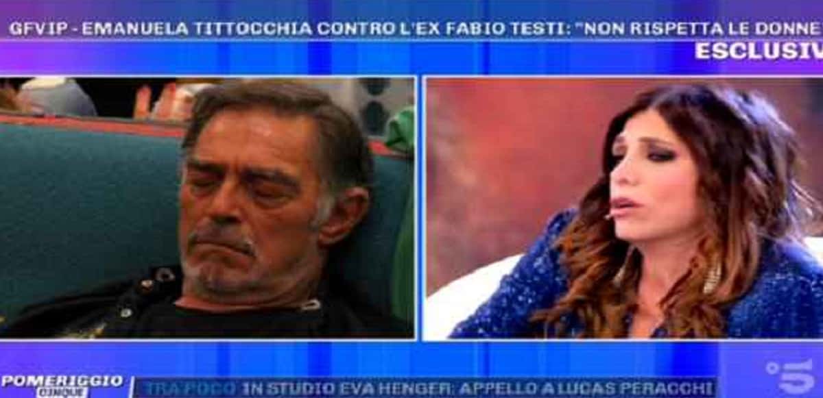 Emanuela Tittocchia, quando disse: "Fabio Testi ci ha provato con una mia amica davanti a me"
