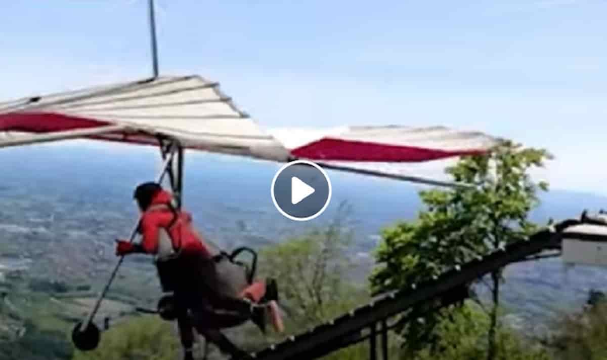 Incidente deltaplano Borgo del Grappa: Federico Baratto si lancia ma non è legato e muore VIDEO