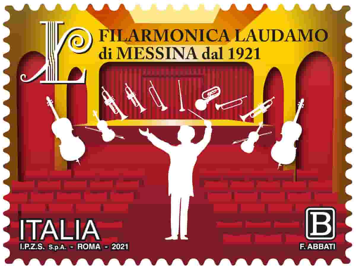Francobollo per la Filarmonica Laudamo di Messina: valore, tiratura, bozzetto FOTO