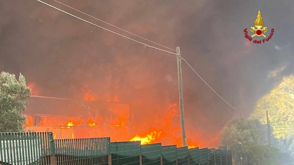 carta e plastica in fiamme, ansa