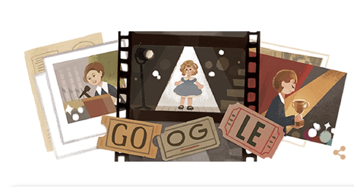 Shirley Temple, il doodle di Google per il 9 giugno: chi era la baby attrice "riccioli d'oro"