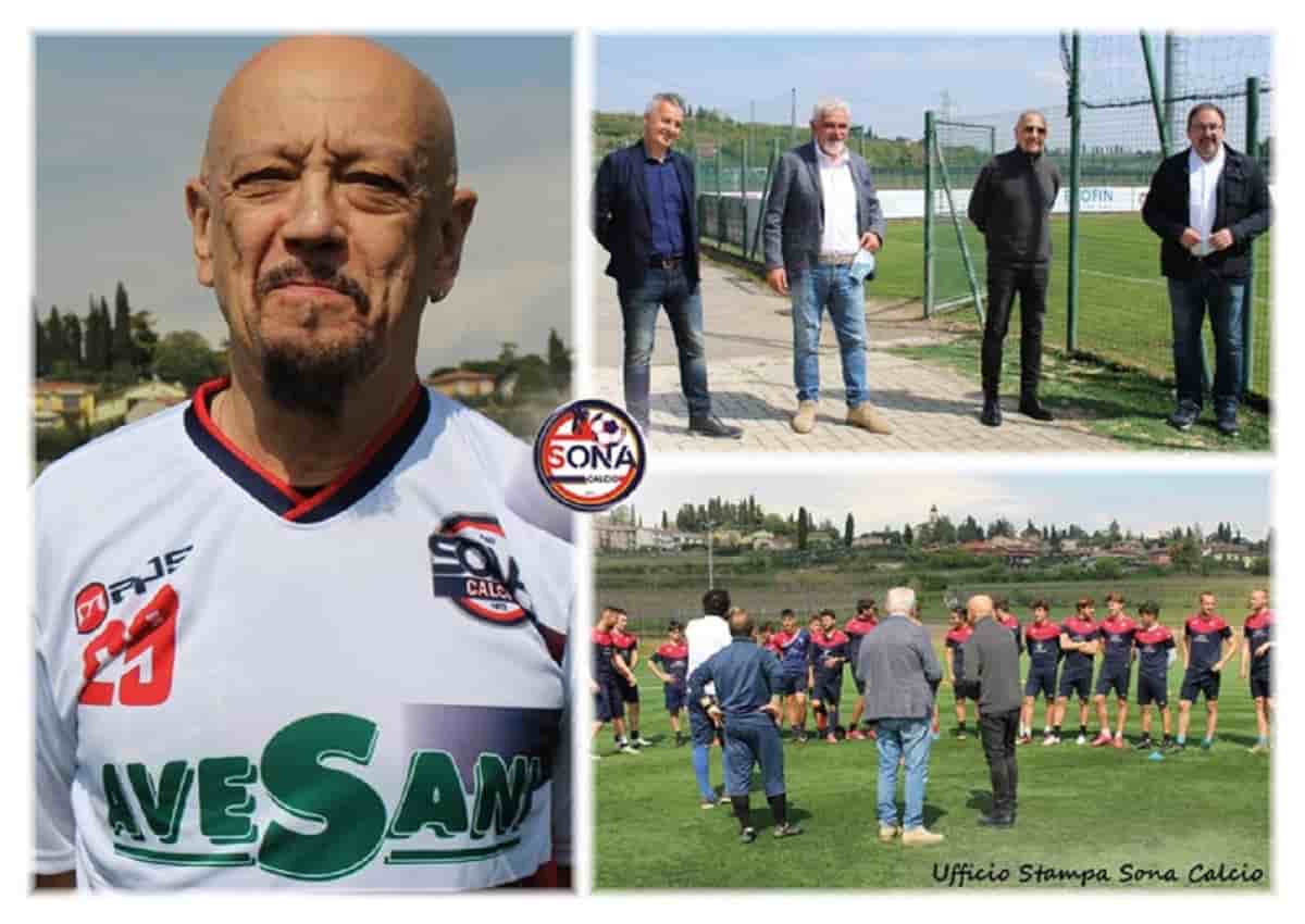 Enrico Ruggeri esordisce in Serie D con il Sona a 64 anni. Ha giocato 9 minuti con Maicon