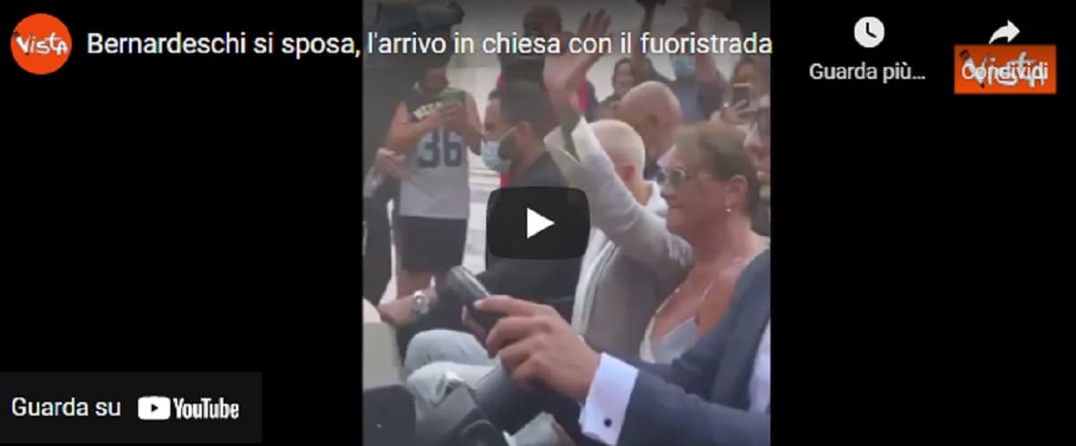 Federico Bernardeschi e il matrimonio con Veronica Ciardi: l'arrivo in fuoristrada VIDEO