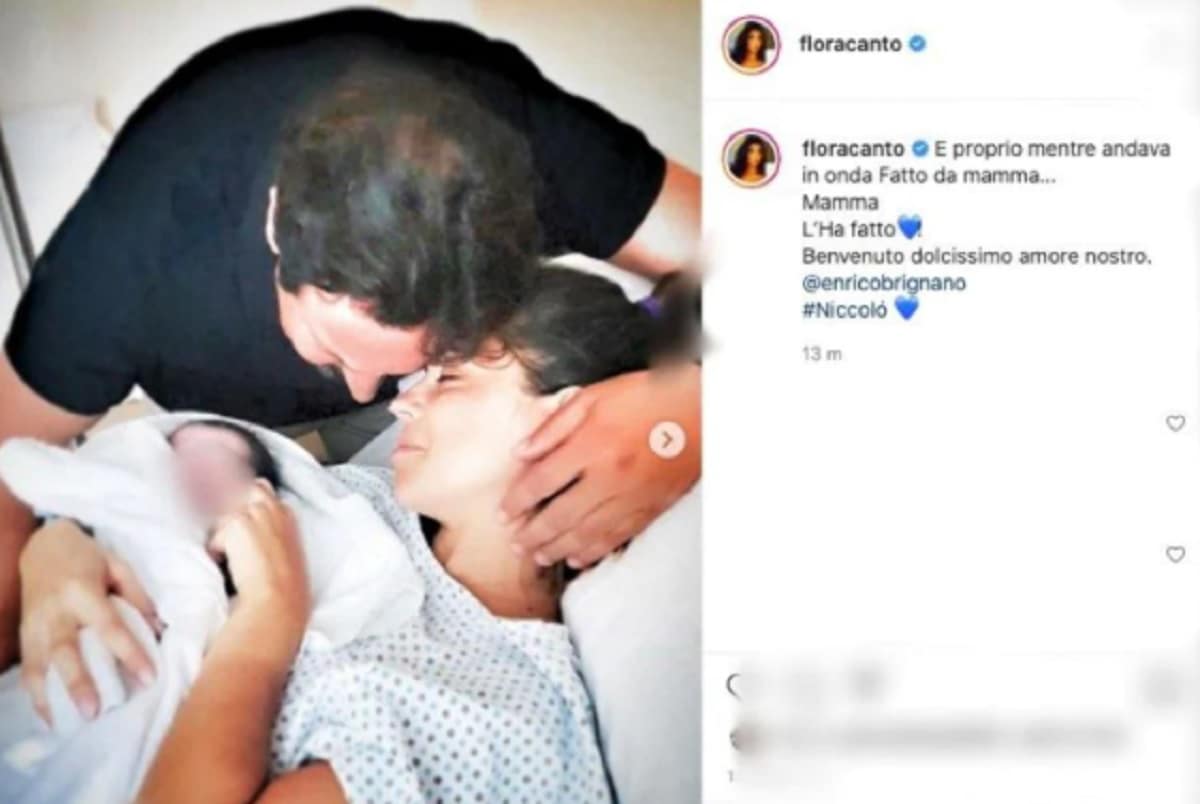 Enrico Brignano e Flora Canto genitori per la seconda volta: è nato il piccolo Niccolò