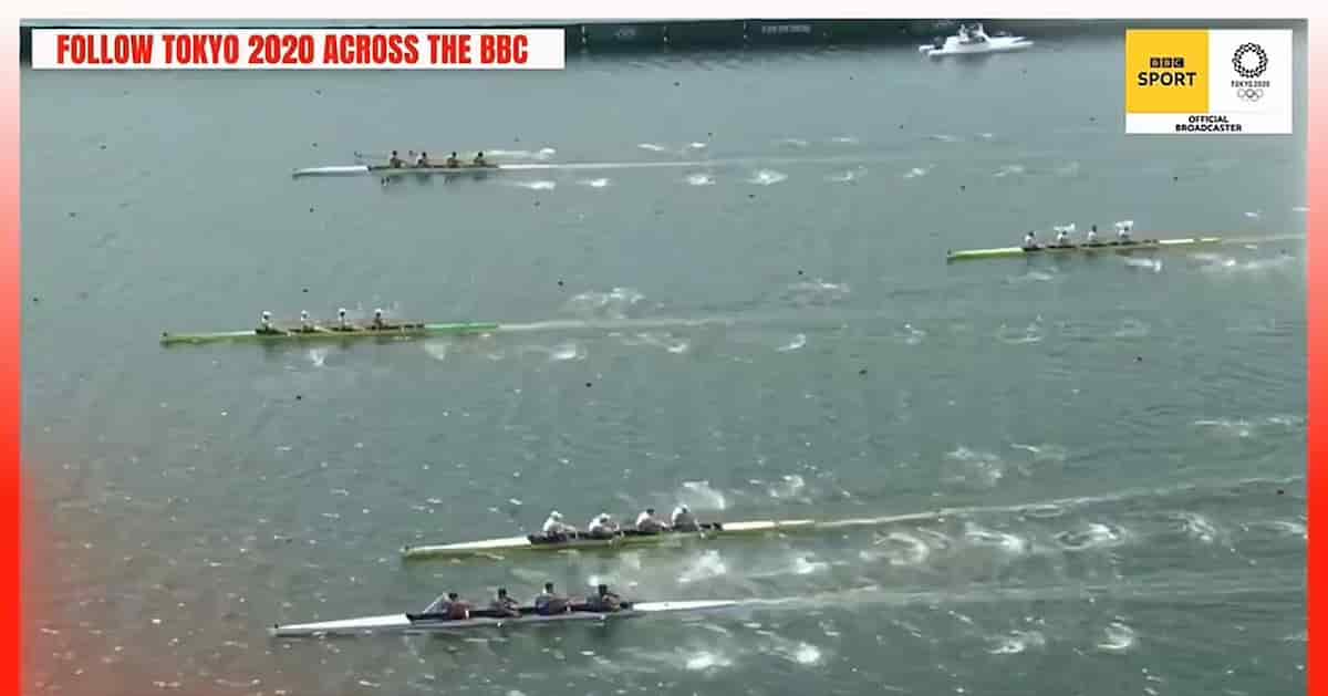 Olimpiadi, canottaggio, mai visto: il 4 senza inglese ha invaso la corsia italiana, rubandoci l'argento