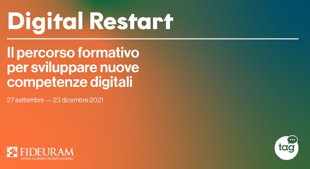 Digital Restart, il primo percorso di reskilling digitale per over 40 senza occupazione