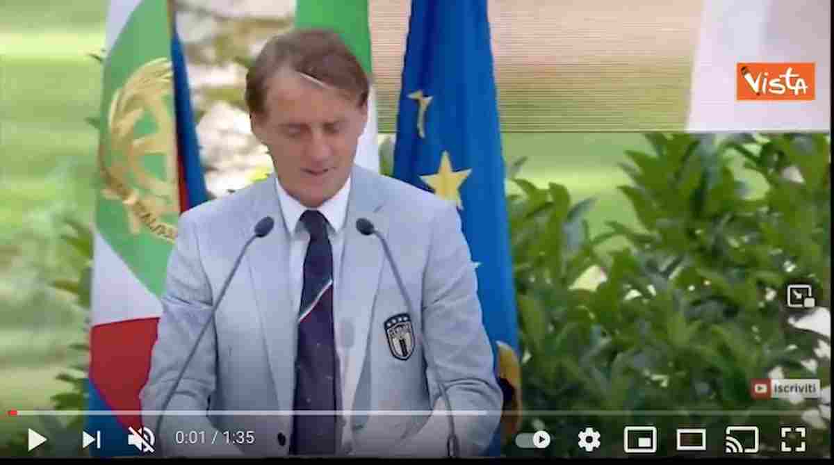 Roberto Mancini al Quirinale: "La Nazionale ha scritto una delle pagine sportive più belle" VIDEO