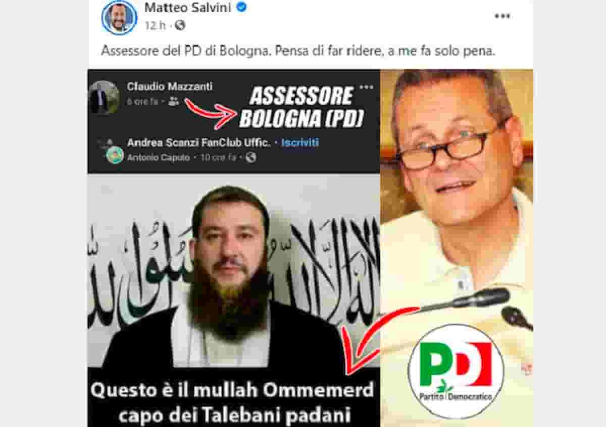 "Salvini, Mullah Ommemerd": leader Lega contro assessore Pd che ha condiviso un post