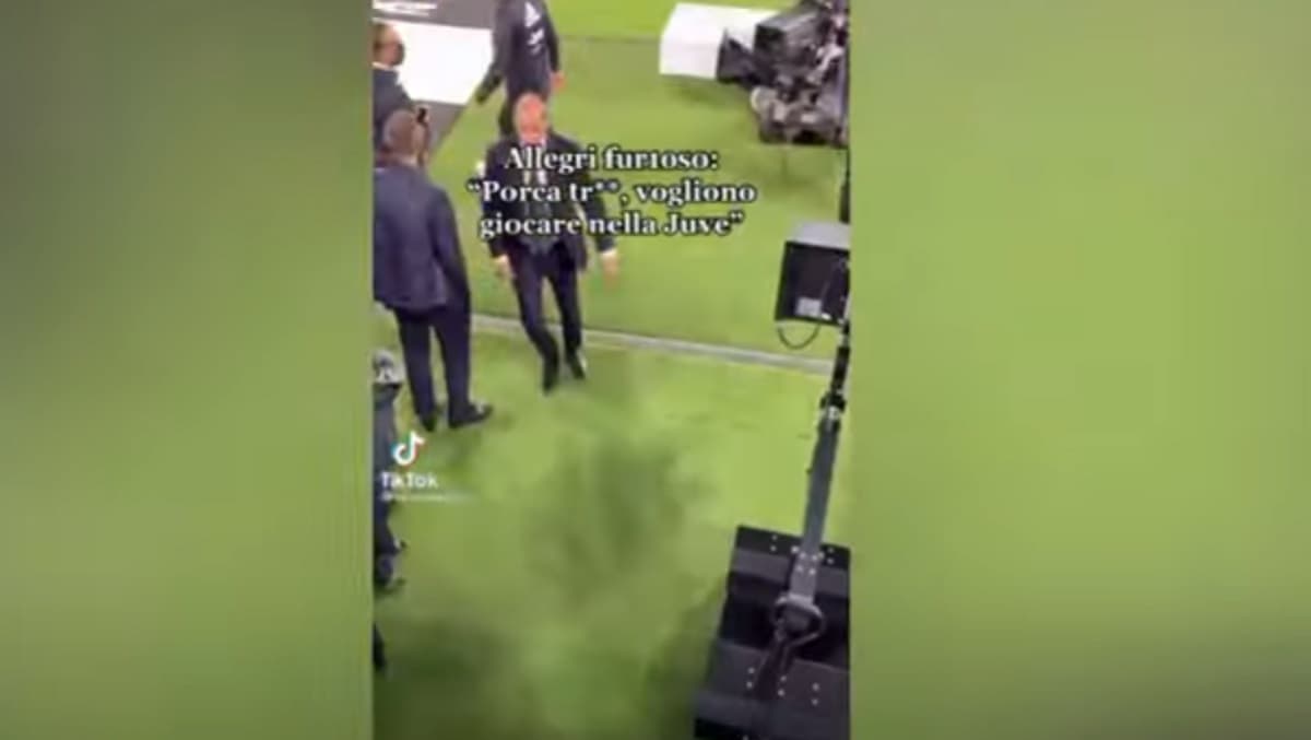 Allegri furioso a fine partita: "Porca tr... E questi vogliono giocare nella Juventus" VIDEO