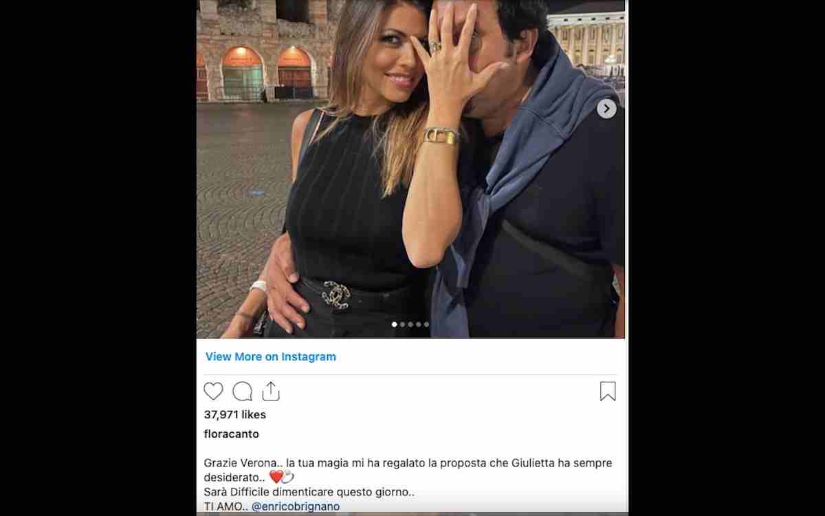 Flora Canto e la proposta di matrimonio di Enrico Brignano a Verona: "Mi sento Giulietta..." FOTO