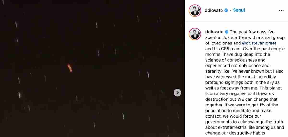 Demi Lovato: "Gli extraterrestri esistono, dovremmo prendere esempio da loro per salvare il mondo"