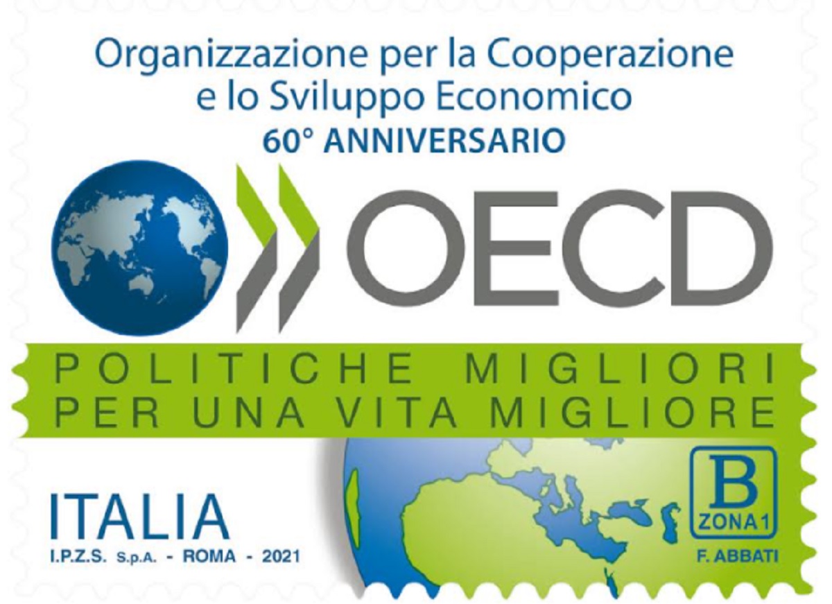 Poste Italiane, francobollo dedicato al 60° anniversario della nascita dell'Ocse