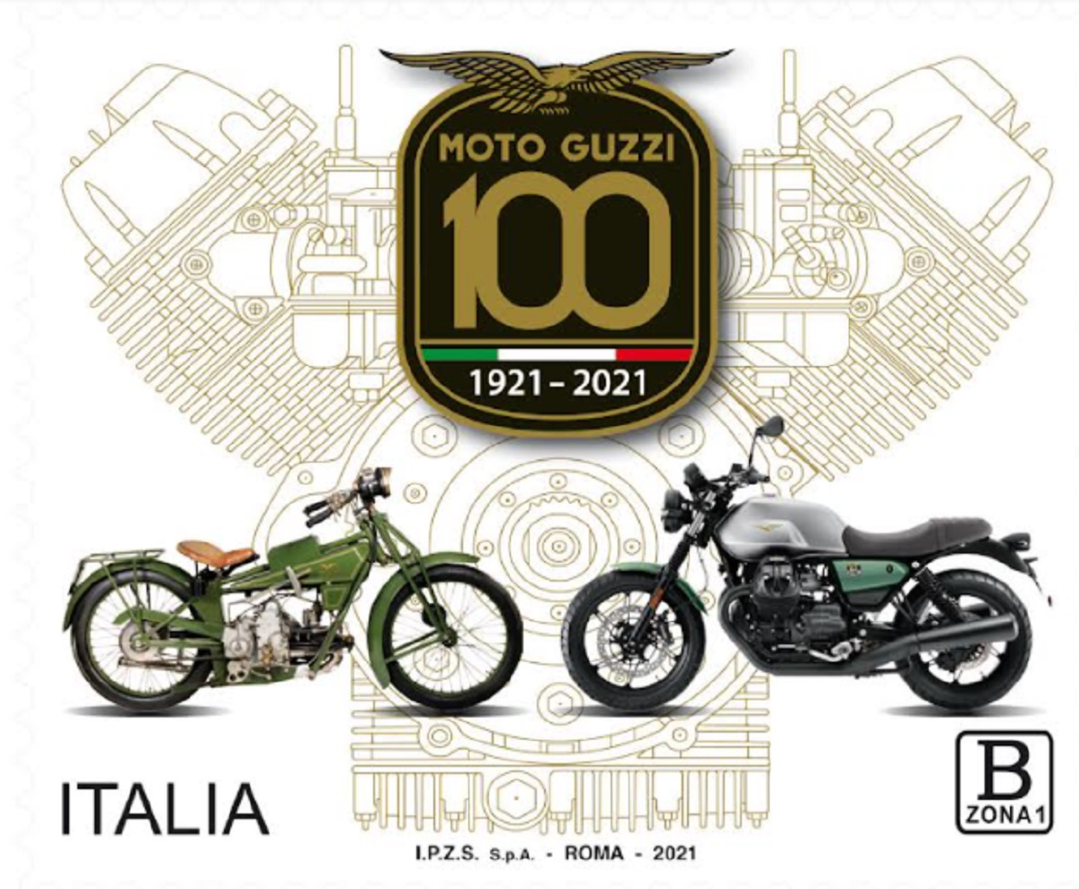 Poste Italiane e il francobollo dedicato alla Moto Guzzi nel centenario della fondazione