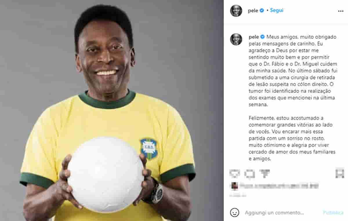 Pelè ha un tumore al colon: intervento per rimuovere una sospetta lesione